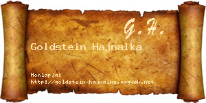 Goldstein Hajnalka névjegykártya