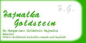 hajnalka goldstein business card